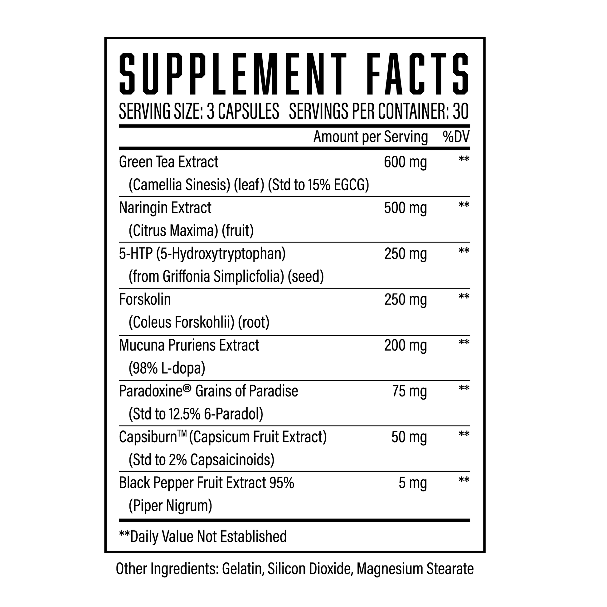 Exterminate supplement facts